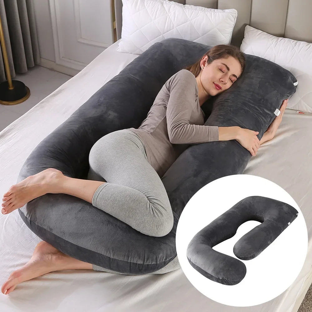 J-Shaped Pregnancy Pillow