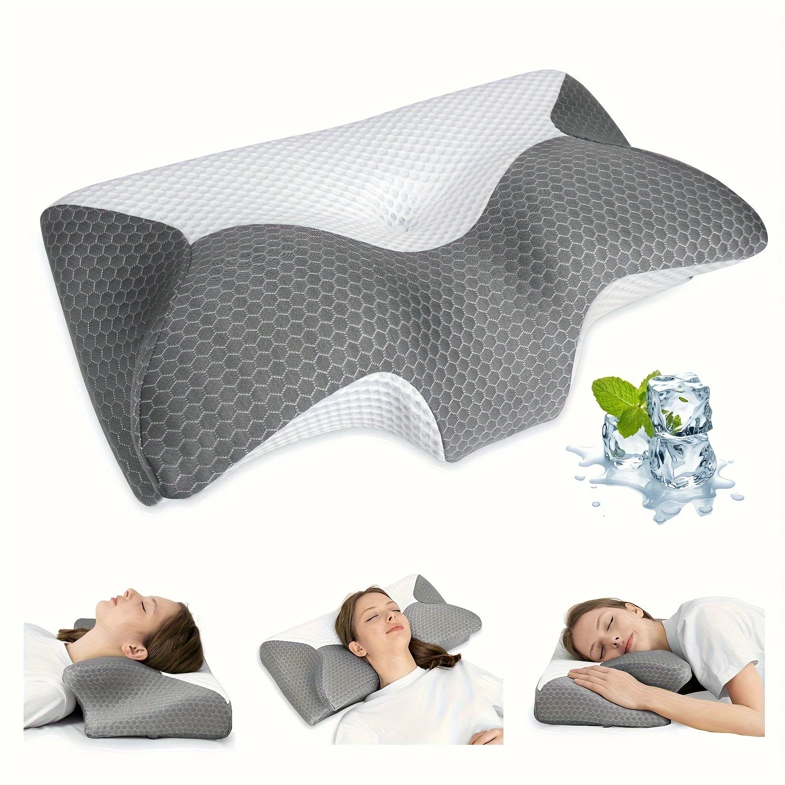 Ergonomic Cervical Foam Pillow